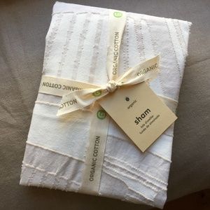 WEST ELM Roar & Rabbit Fine + Bold Jacquard Stone King Sham Pillowcase New